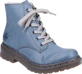 Rieker Blue Lace Up Boot