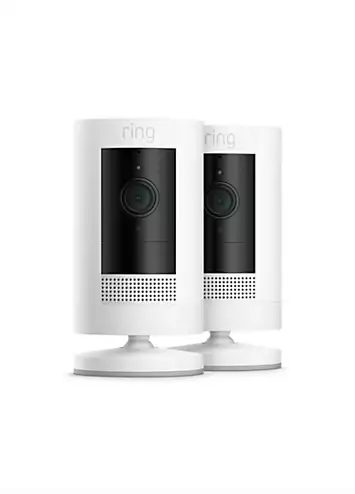 Ring Stick Up Camera (Battery) - 2 Pack - White | Kaleidoscope