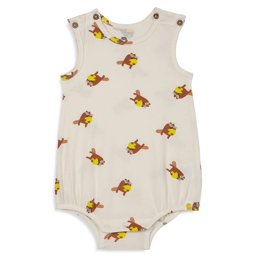 RISE LITTLE EARTHLING Baby Boy's Stretch-Organic Cotton Tank Romper