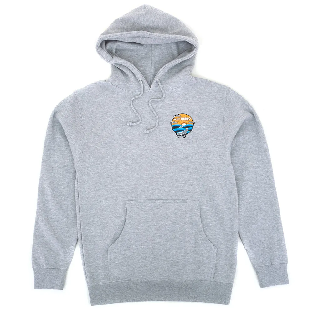 Road to Nowhere Pullover Hooded Sweatshirt (Grey Heather) (S+)