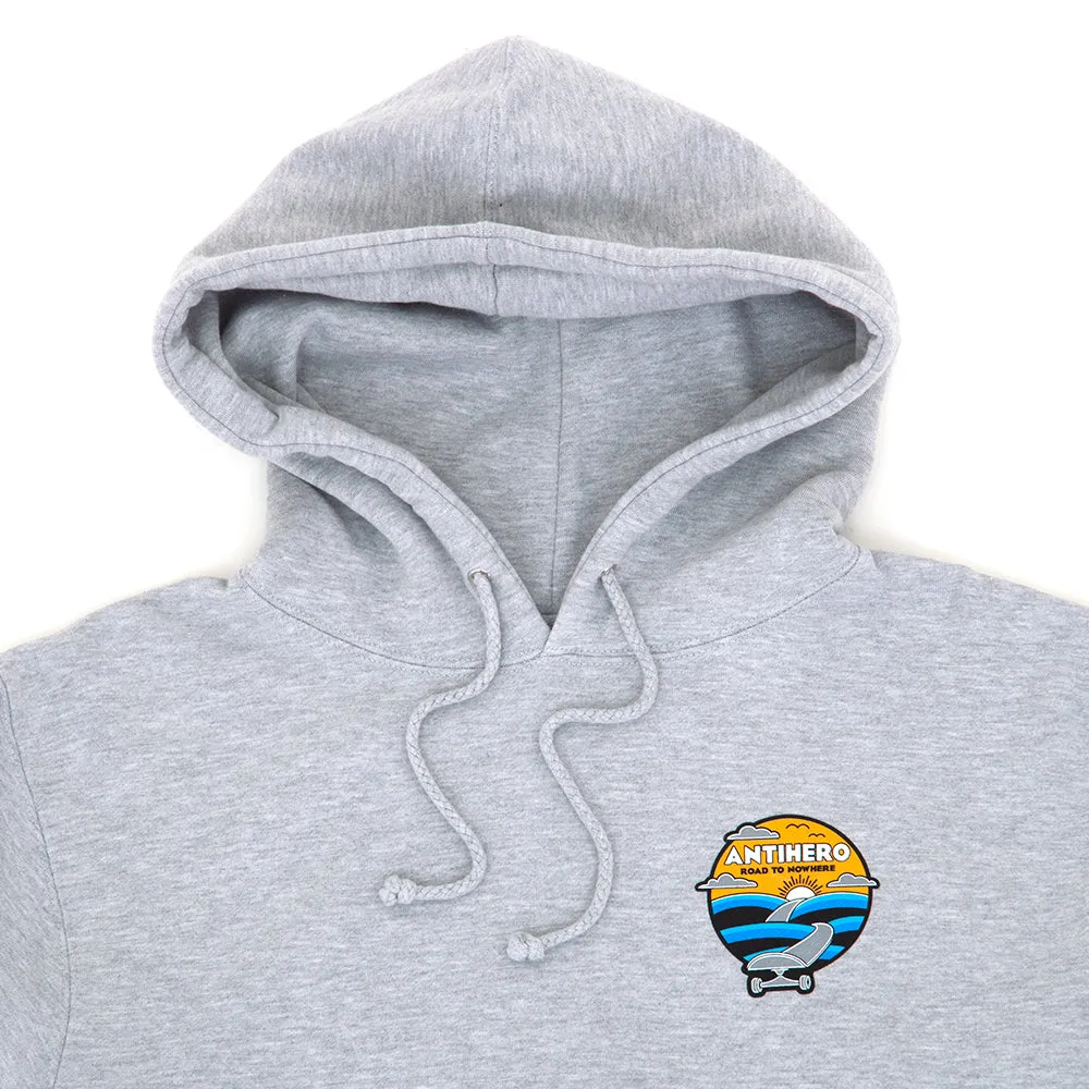 Road to Nowhere Pullover Hooded Sweatshirt (Grey Heather) (S+)