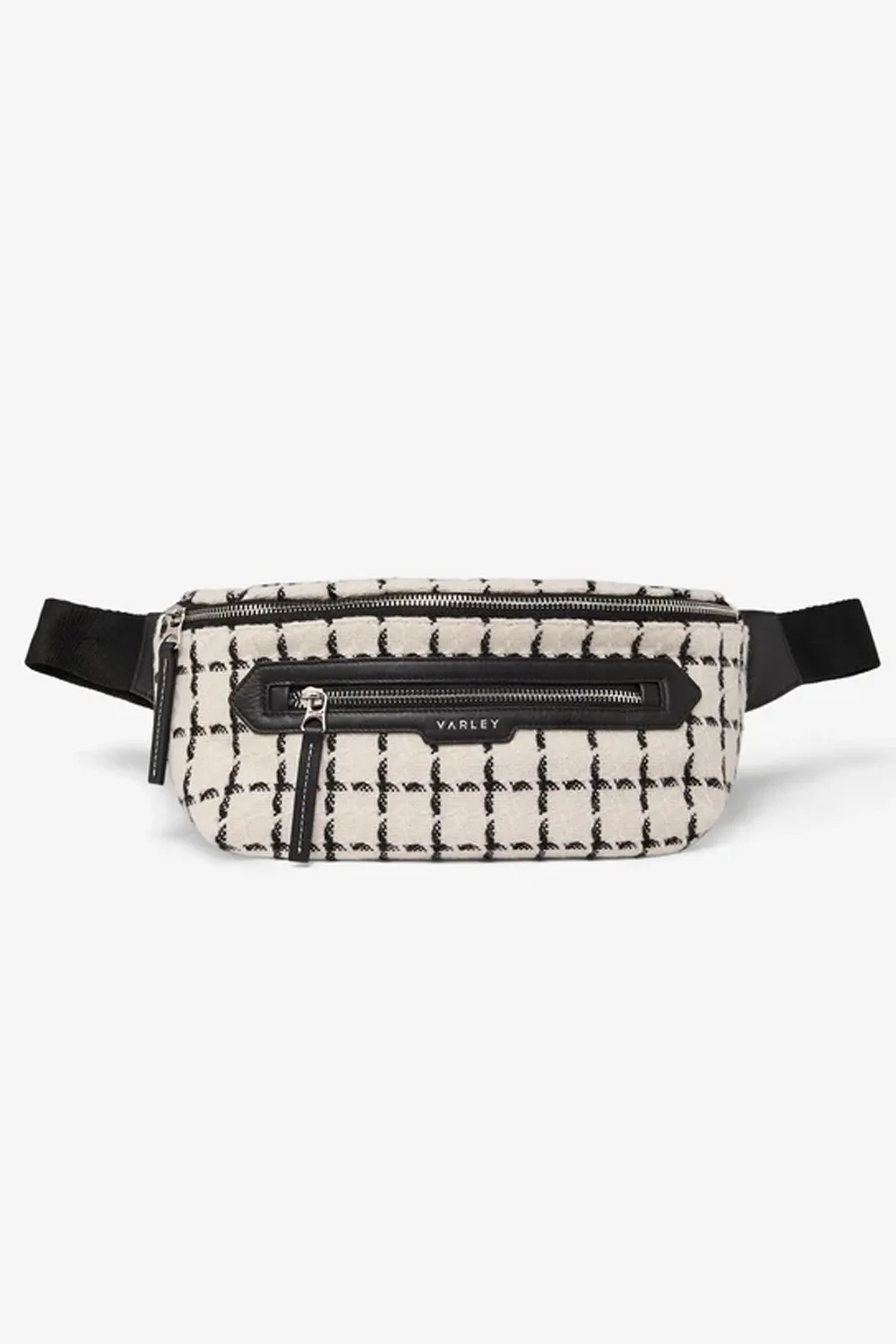 Roby Belt Bag in Egret Mono Check