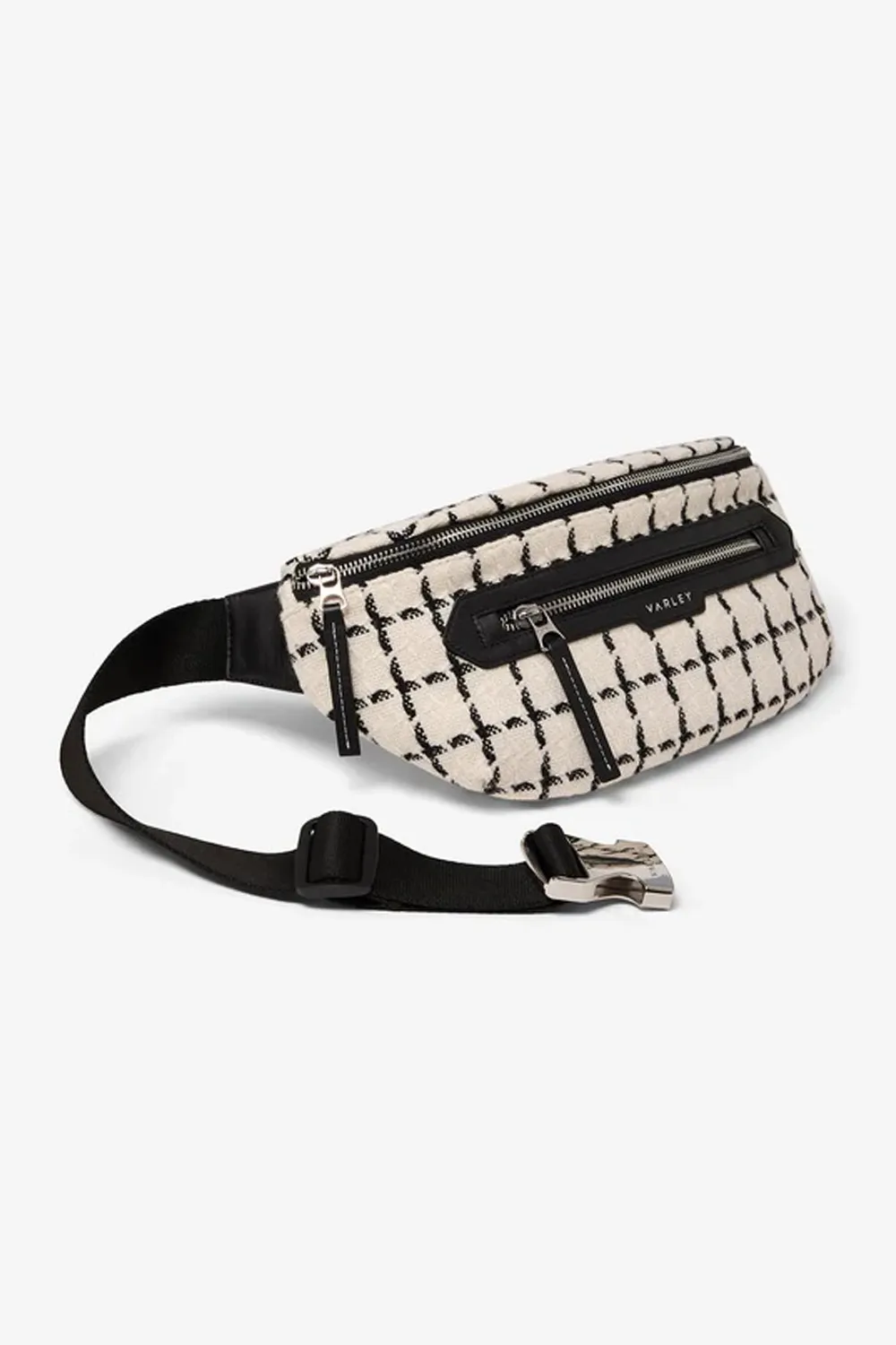 Roby Belt Bag in Egret Mono Check