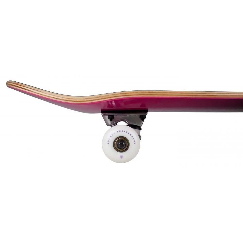 Rocket Complete Skateboard Double Dipped Purple Black 7.75