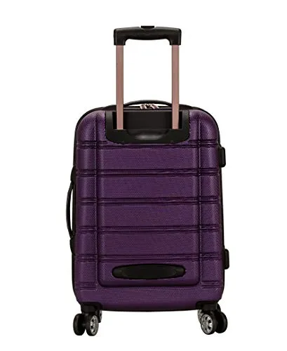 Rockland Melbourne Hardside Expandable Spinner Wheel Luggage, Purple, Carry-On 20-Inch