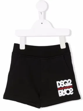 Ropa para nios - pantalón negro corto logo DSQUARED2