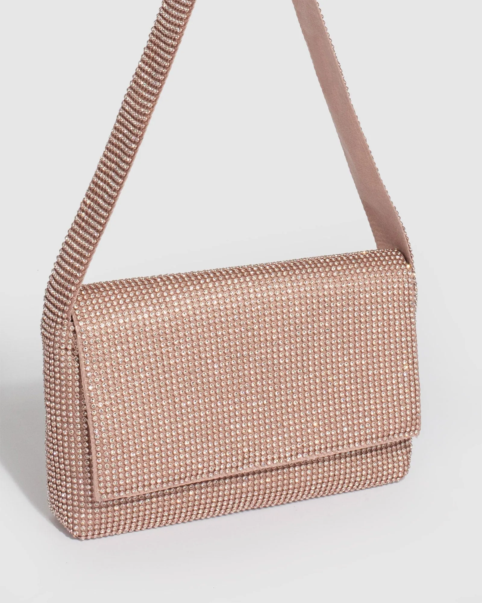 Rose Gold Ania Crystal Shoulder Bag