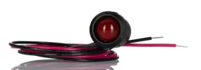 RS PRO Red Flashing LED Panel Mount Indicator, 12V dc, 14mm Mounting Hole Size, Lead Wires Termination