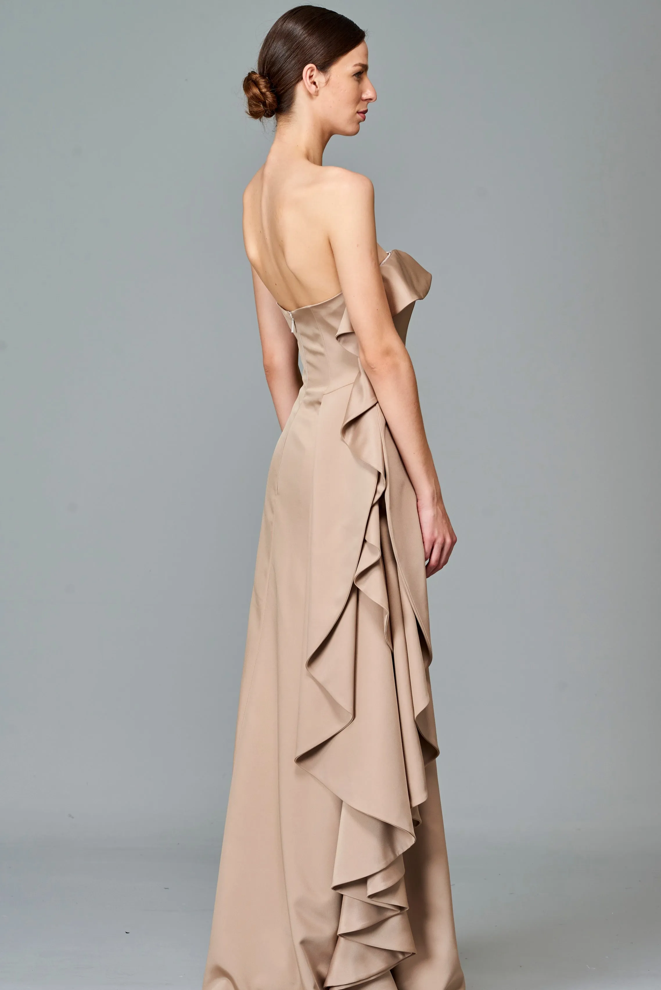 Ruffled Strapless Dress