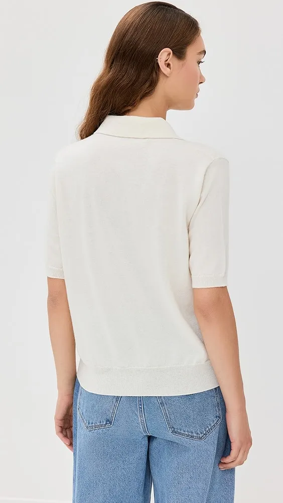Róhe   Short Sleeve Knitted Polo 