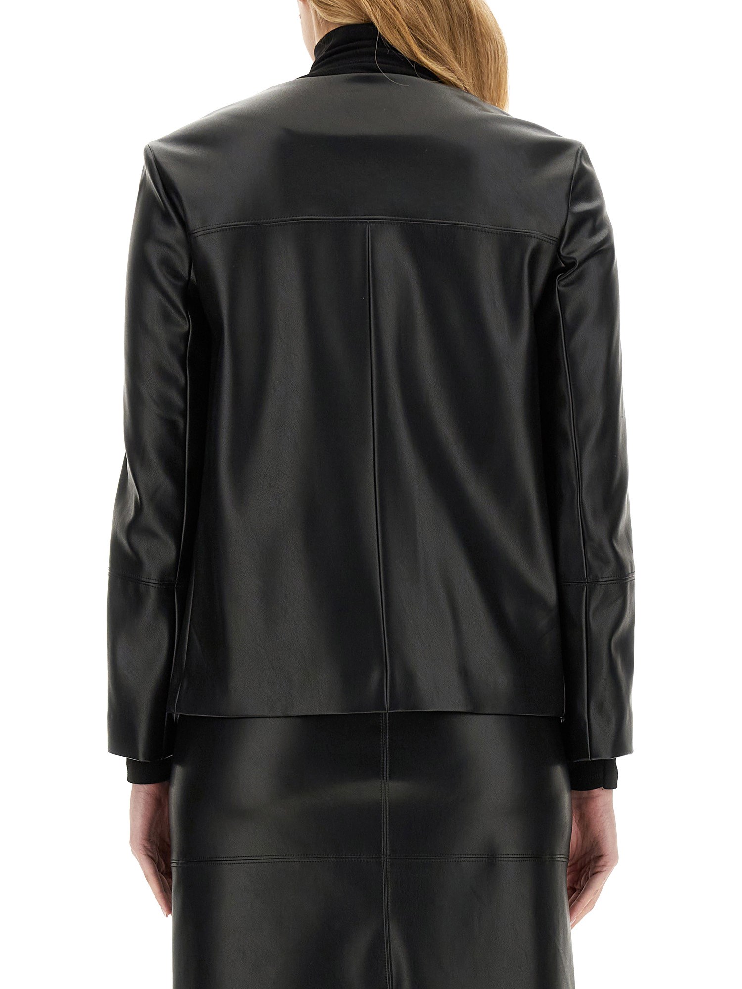 S MAX MARA    LEATHER FESTIVE JACKET