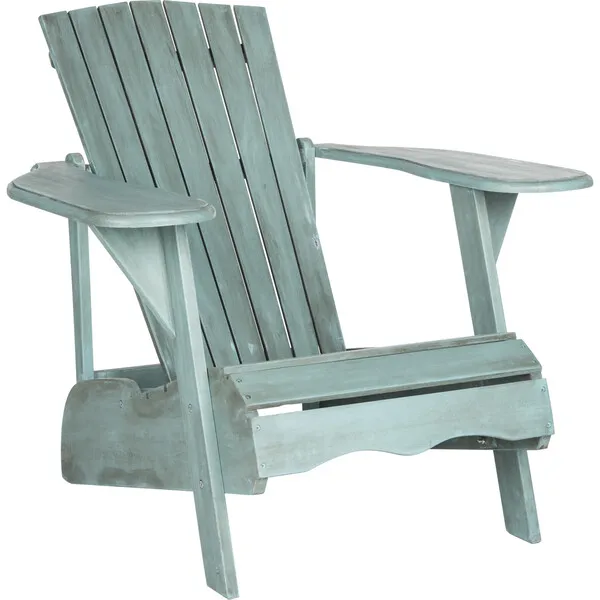 Safavieh Mopani Adirondack Outdoor Chair, Beach House Blue