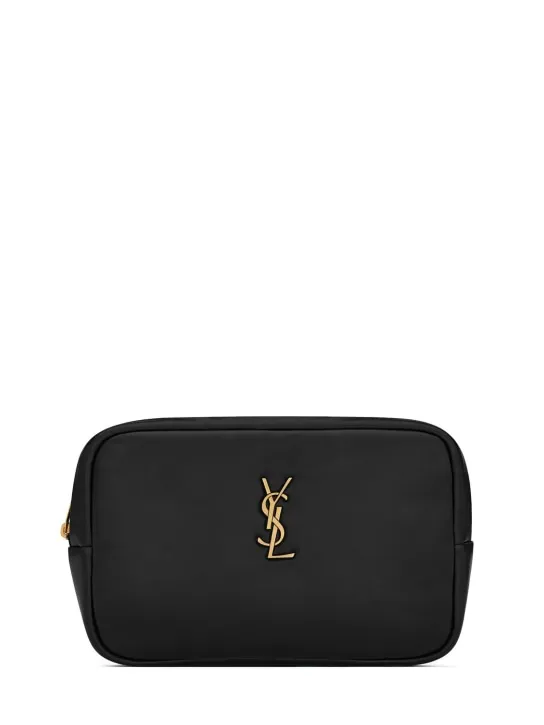 Saint Laurent   Cassandre leather makeup bag 