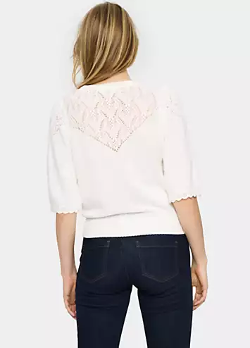 Saint Tropez Uta Half Sleeve Round Neck Pullover | Grattan