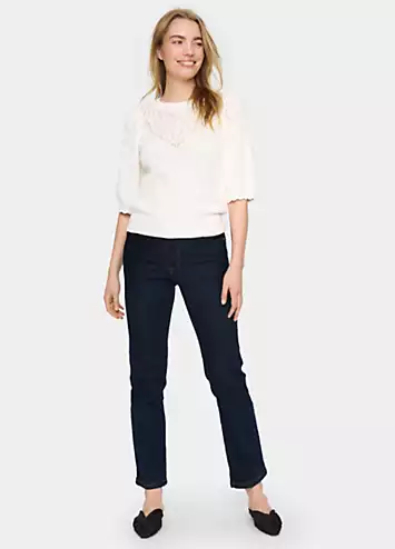 Saint Tropez Uta Half Sleeve Round Neck Pullover | Grattan