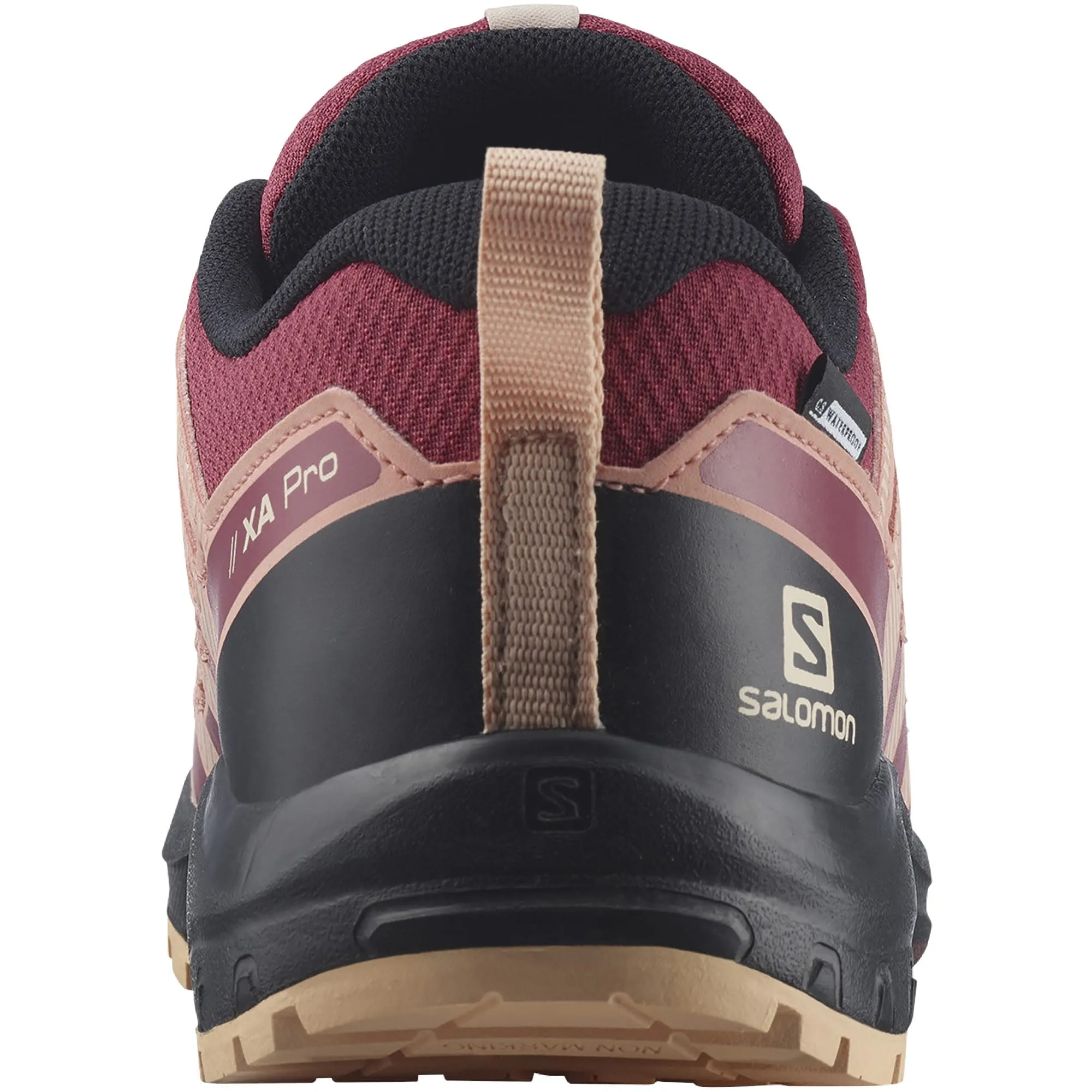 Salomon Juniors' XA Pro V8 CSWP Earth Red/Black/Almond Cream | Buy Salomon Juniors' XA Pro V8 CSWP Earth Red/Black/Alm