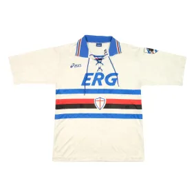 Sampdoria Original Asics 1994/1995 Away Vintage Football Shirt Large