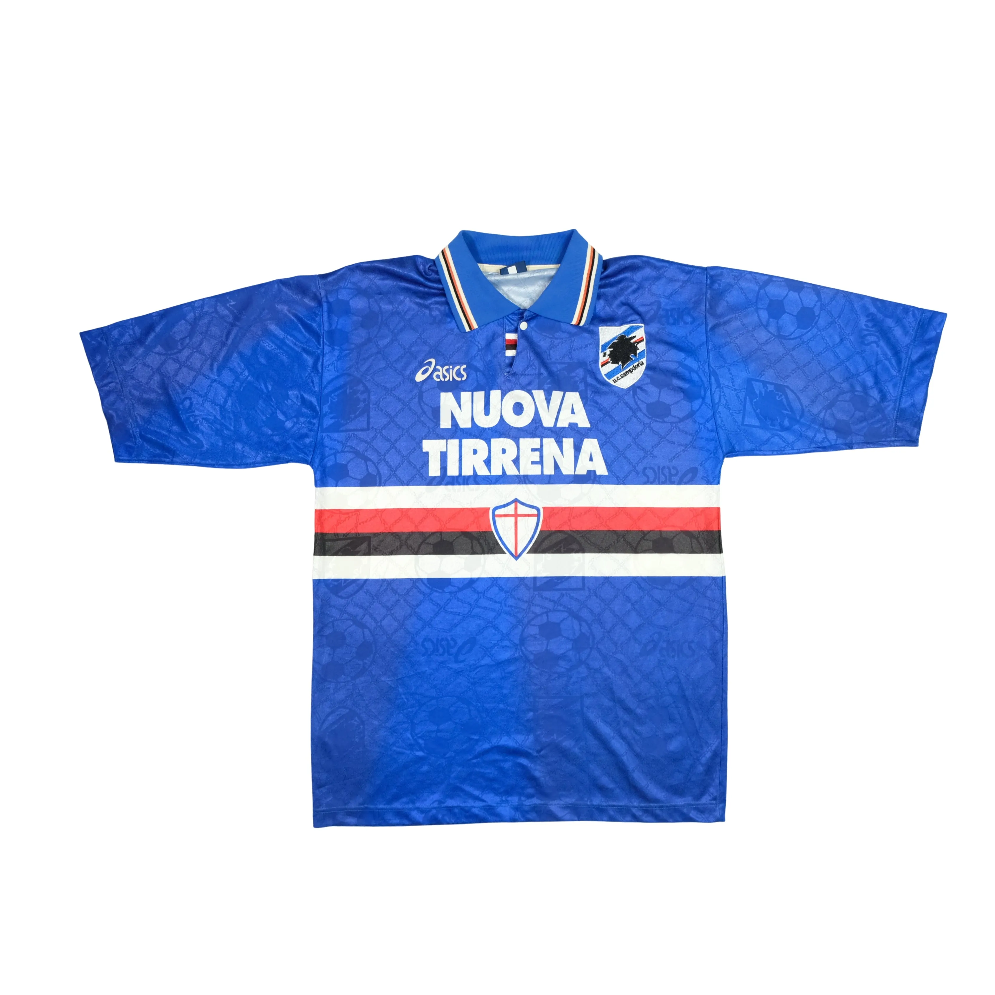 Sampdoria Original Asics 1995/1996 Home Vintage Football Shirt Medium/Large
