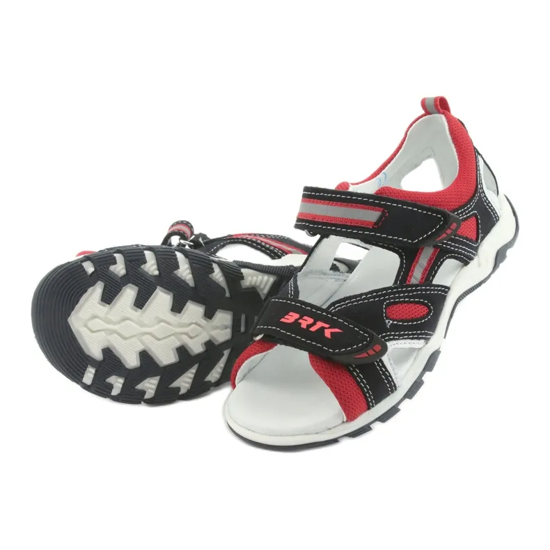 Sandals boys' turnips Bartek 16176 navy blue and red grey