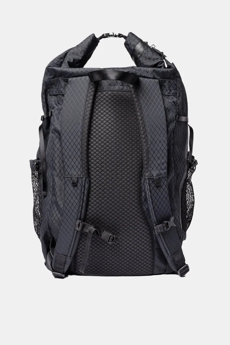 Sandqvist Kevin Rolltop Recycled Nylon Backpack (Black)