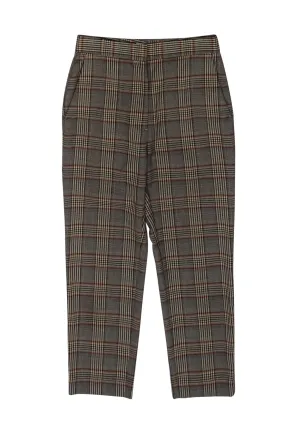 Sandro - Brown, Beige, Blue & Terracotta Plaid Trousers Sz 4
