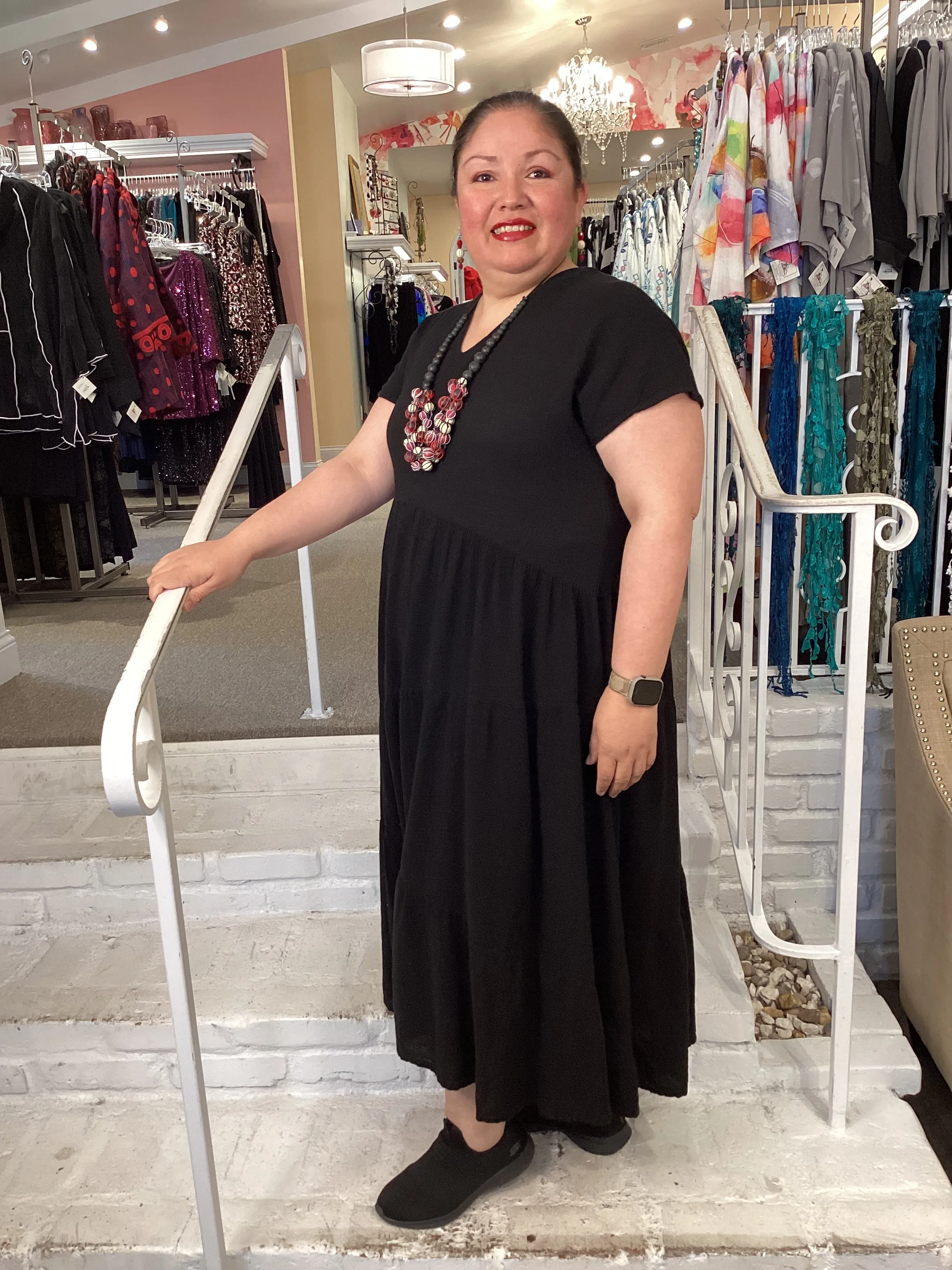 SANGRIA TANK DRESS - BLACK