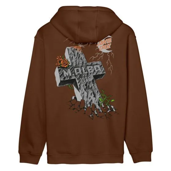 Santa Cruz Malba Tombstone Mens Hoodie - Sepia