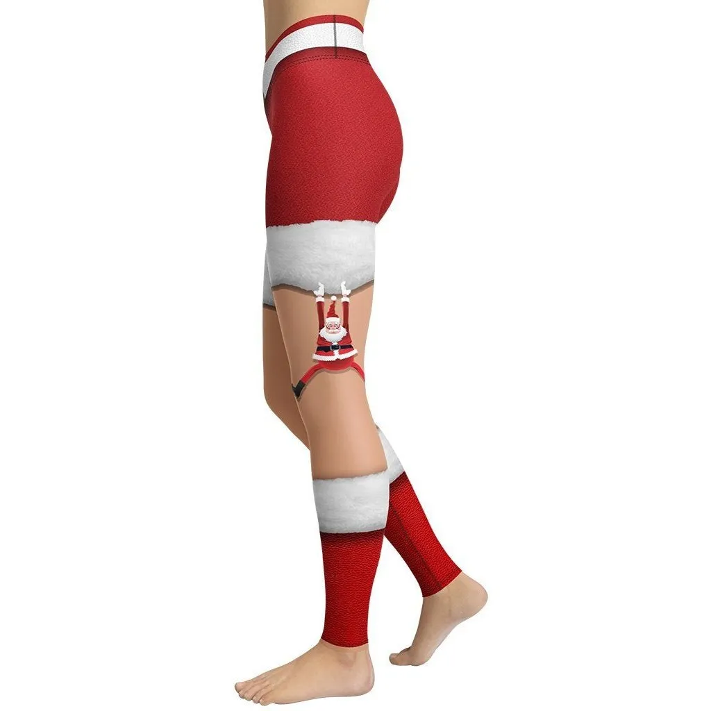 Santa Stockings Christmas Yoga Leggings