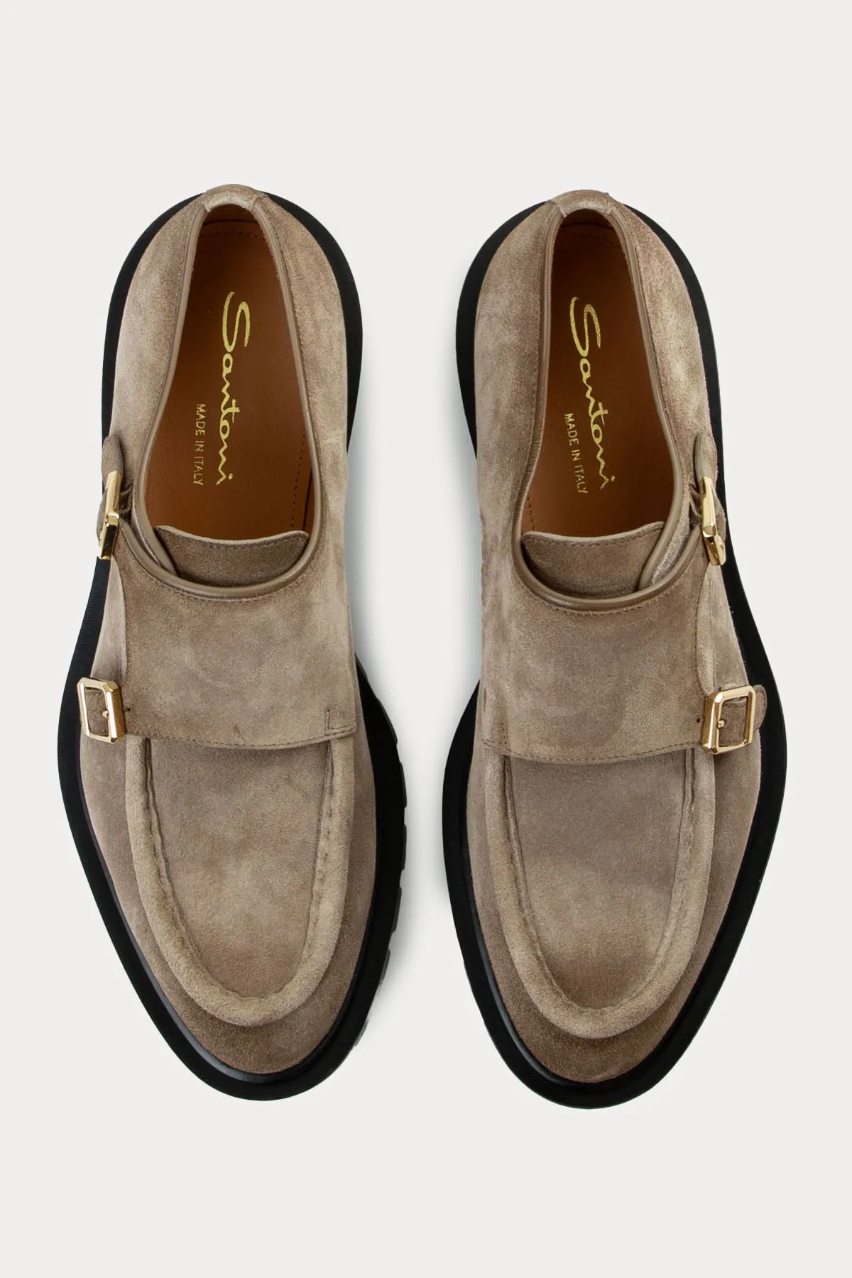 Santoni ift Tokal Süet Loafer Ayakkab