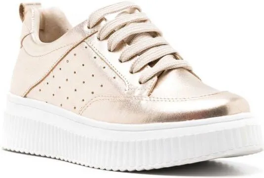 Sarah Chofakian Tênis Moss metallic sneakers Gold