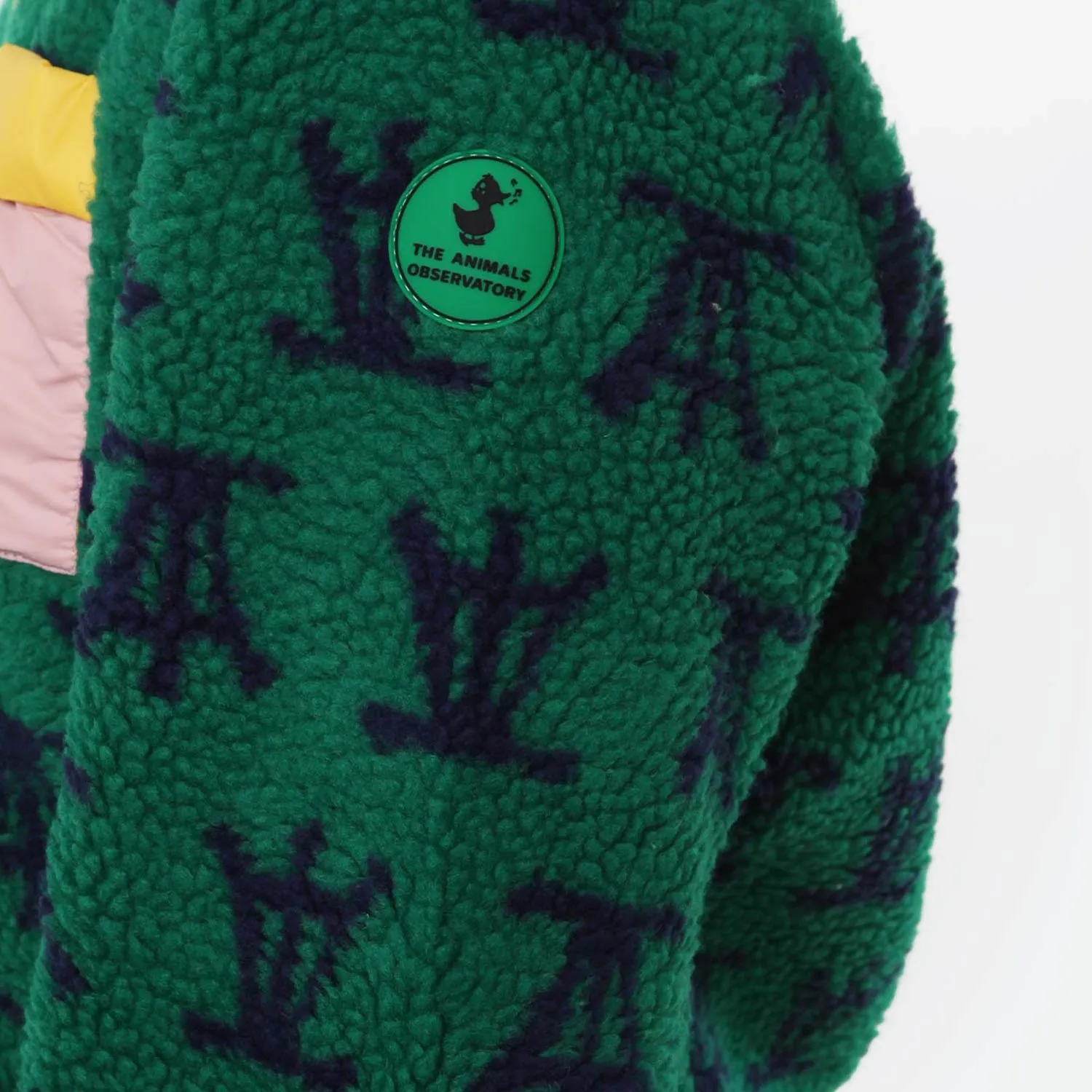 Save The Duck Green And Multicolor Sheep Unisex Jacket