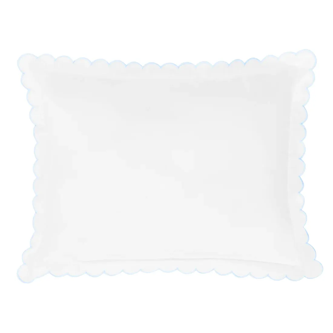 Scallop Baby Pillowcase- Sky