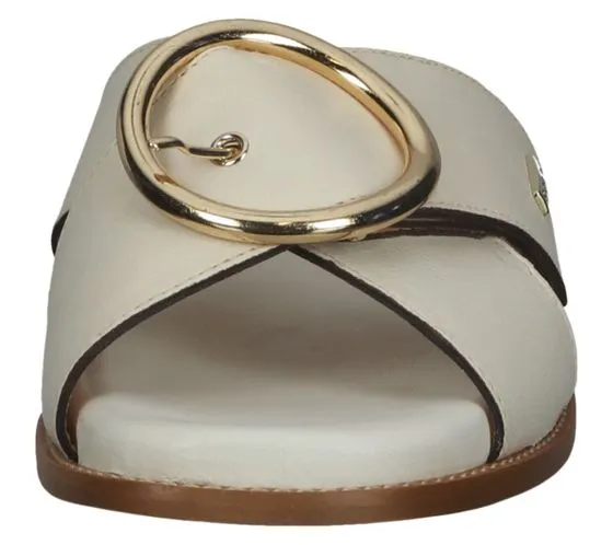 SCAPA Pantoufles en Cuir Véritable pour Femme Mules Chaussures d'Été Chaussures à Enfiler Fabriquées en Italie 1099441-45 B