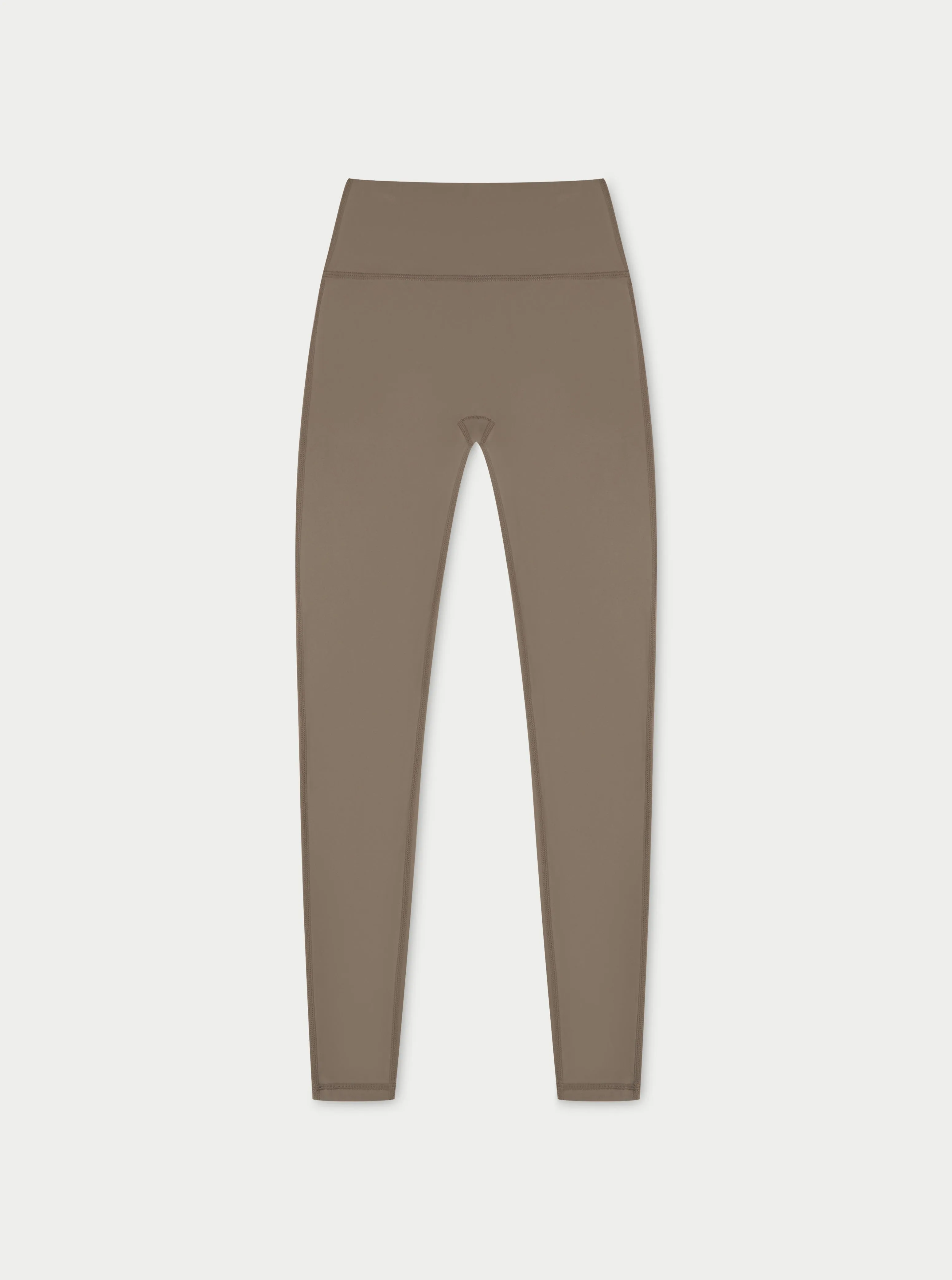 SCULPTING STRETCH EMBLEM LEGGINGS - COCOA