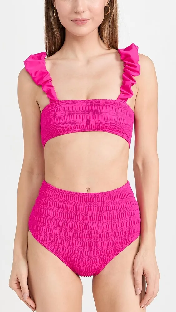Sea   Core Smocked Bikini Bottoms 