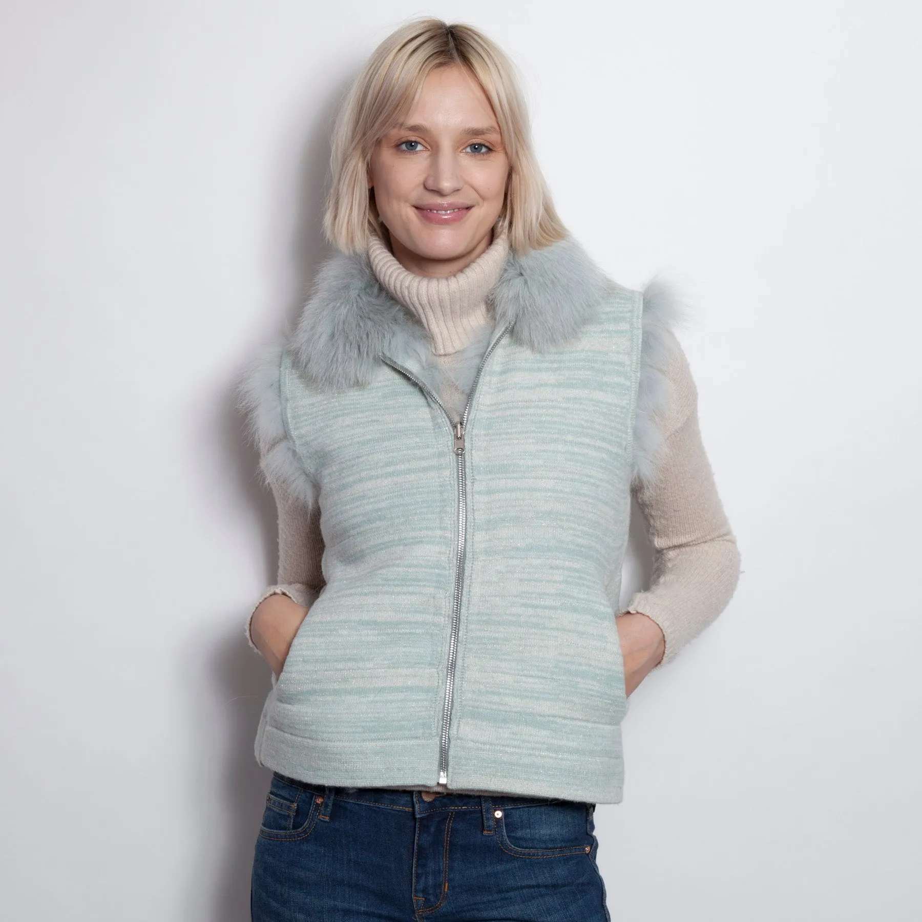 Sea Foam Shimmer Vest