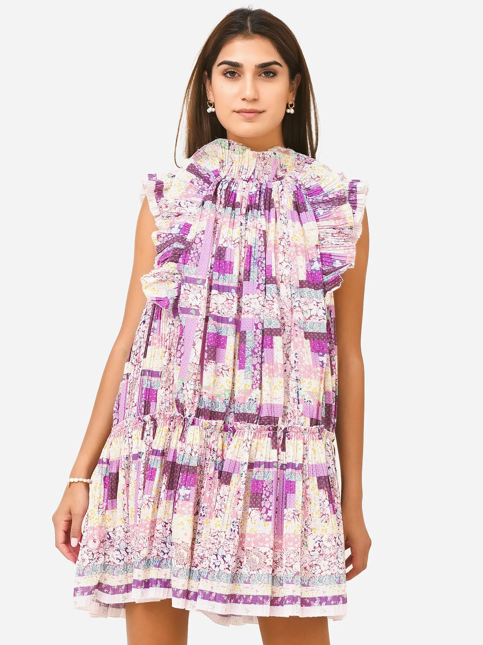     SEA  Women's Naya Pleated Tunic Dress    