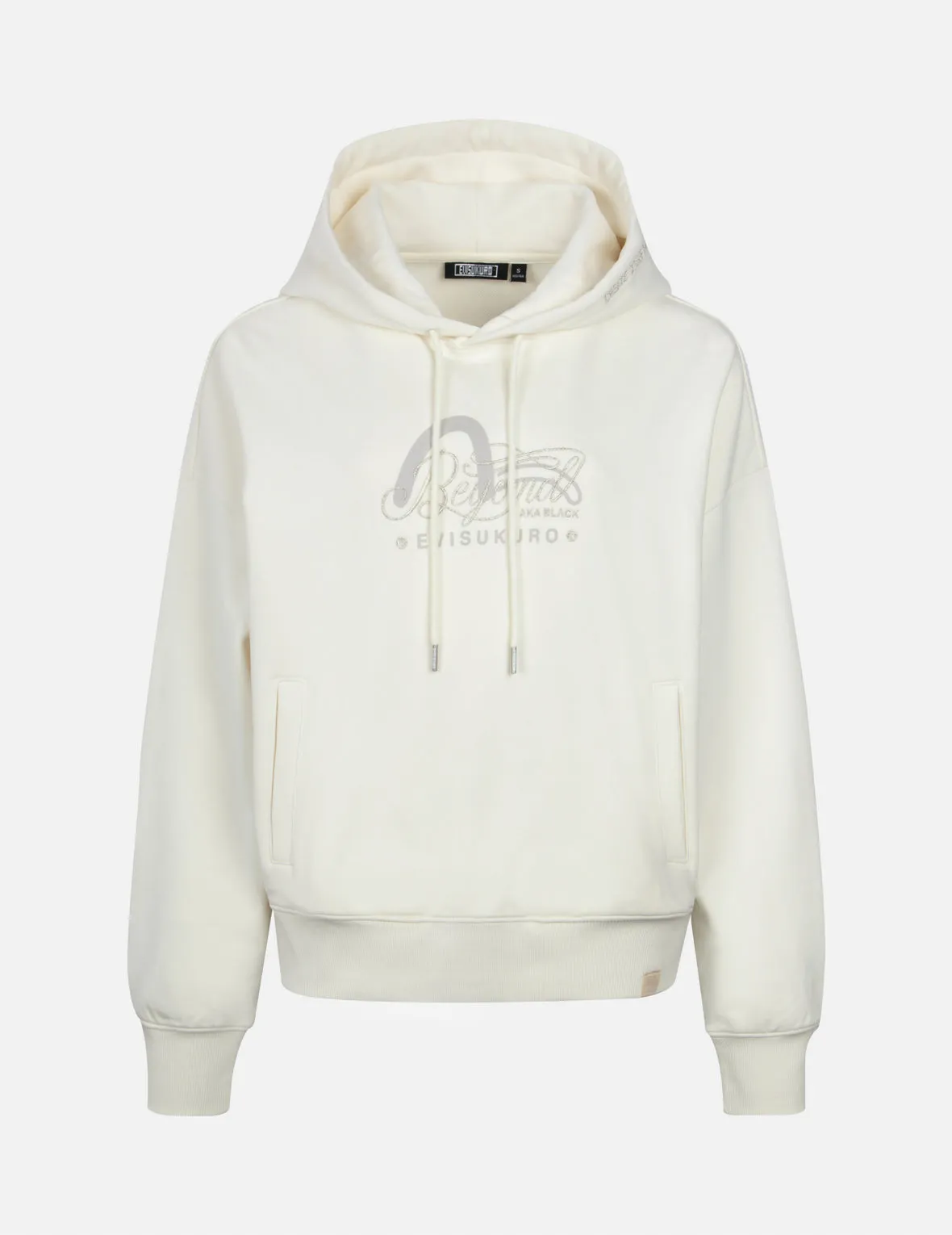 Seagull Print and Slogan Embroidery Oversized Hoodie