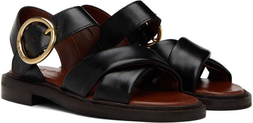 See by Chloé Black Lyna Sandals