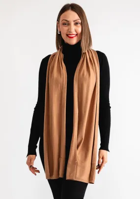 Serafina Collection Knit Scarf, Camel