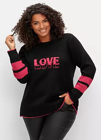 Sheego Love Graphic Jumper | Grattan