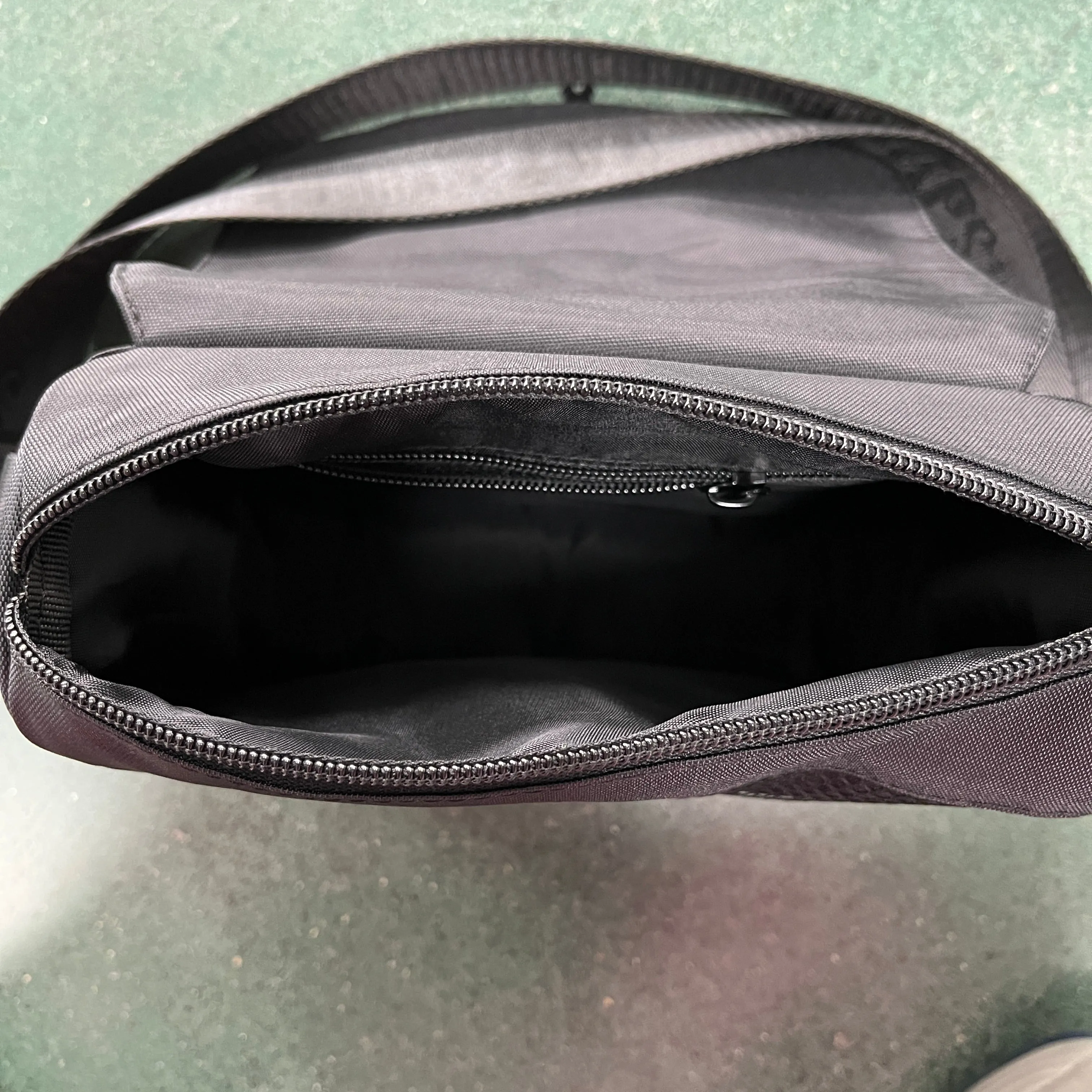 Shoulder Bag Black & Ice Blue Logo