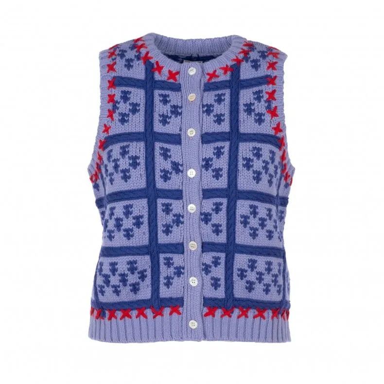 Shrimps Beckett Vest (Purple/Navy/Red)