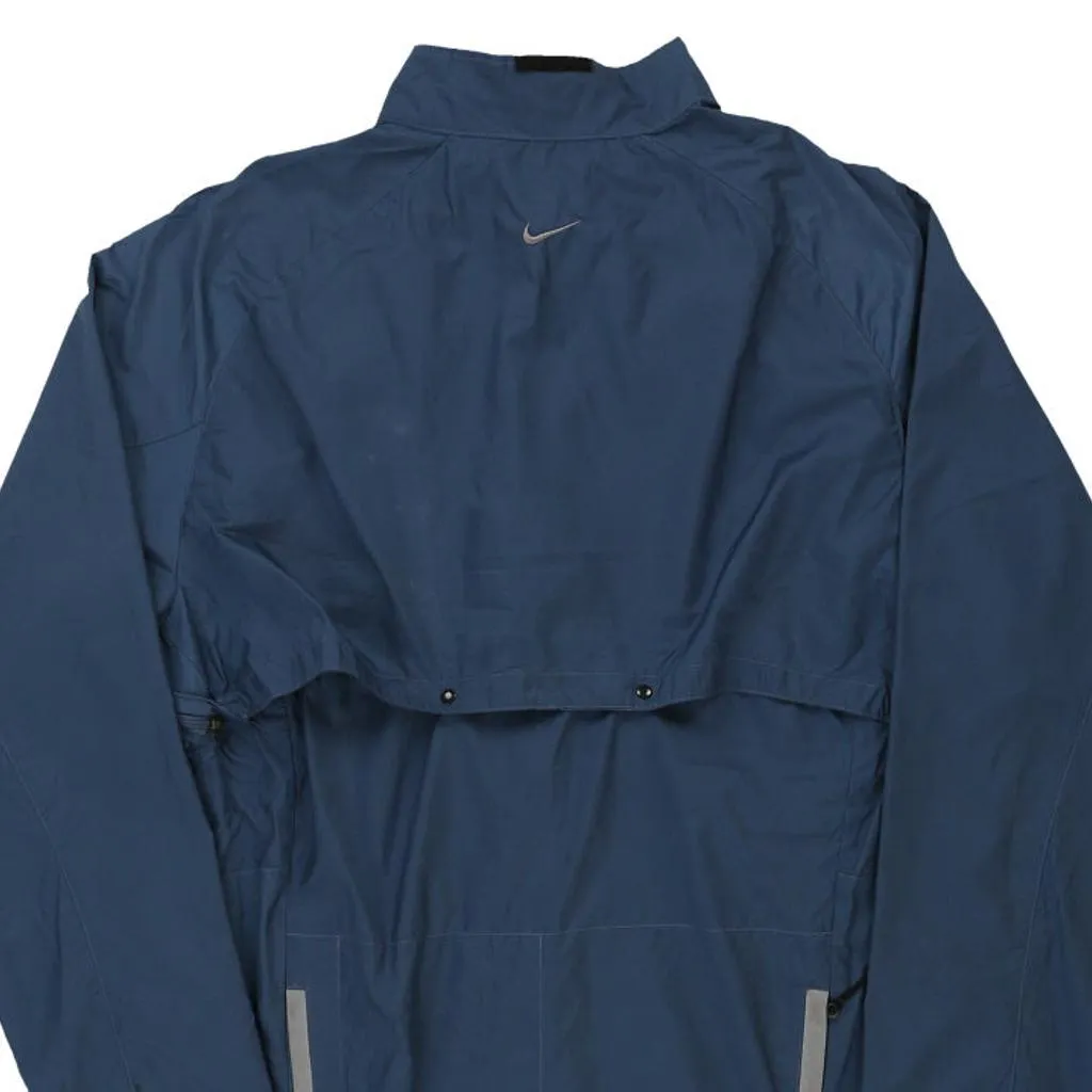 Side Zip Nike Track Jacket - XL Blue Polyester