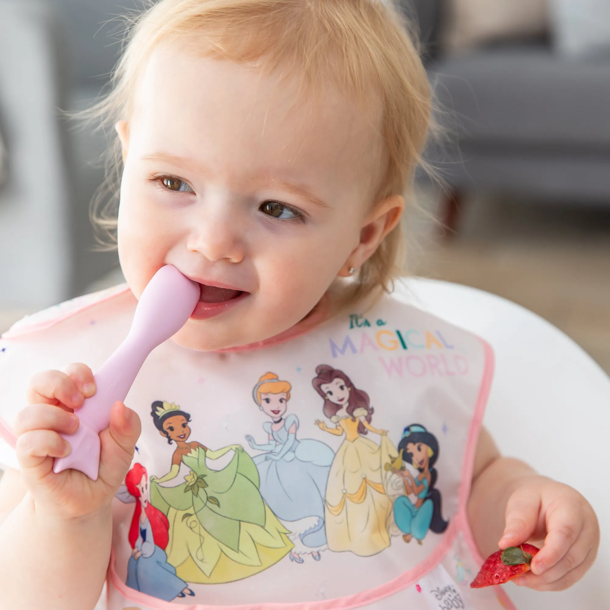 Silicone Plate + Spoon Set: Disney Princess