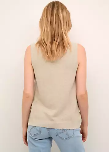 Sillar Knitted V-Neck Vest by Cream | Look Again