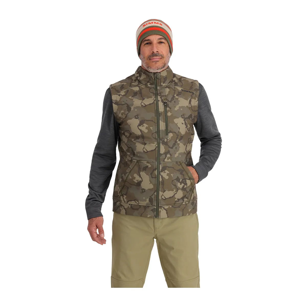 Simms Rogue Vest Regiment Camo Olive Drab