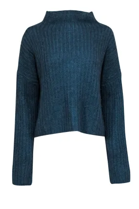 Simon Miller - Dark Teal Alpaca Blend Mock Neck Sweater Sz 0
