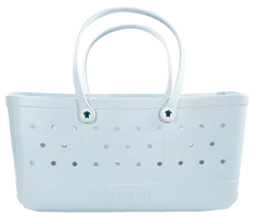Simply Southern Solid Artic Blue Beach Waterproof Washable Utility Tote Bag