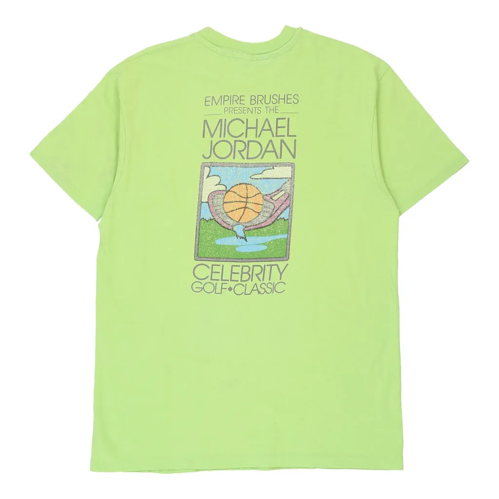 Single Stitch Michael Jordan Golf Hanes Graphic T-Shirt - XL Green Cotton